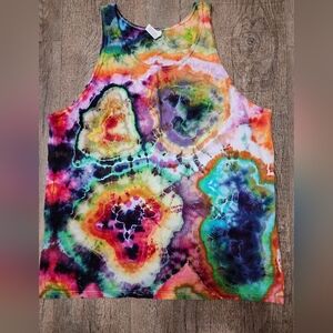 Custom handmade ice-dyed tie-dye tank top